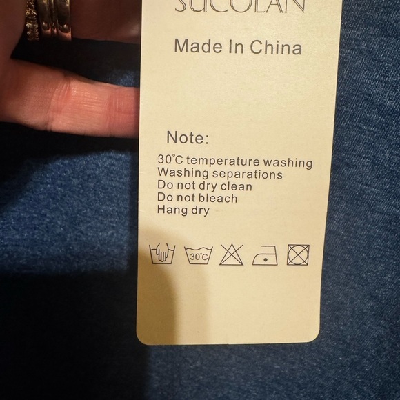 Sucolan Blue Women’s Oversized Fall Fashion Trendy Shirt Ruffle Long Sleeve Sz L - Picture 11 of 13